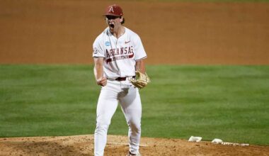 Arkansas headed to the elimination bracket in College World Series