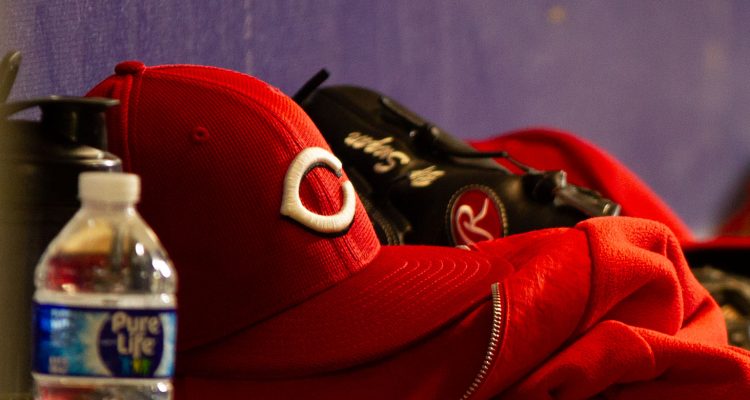 Generic Reds Hat and Glove (Photo: Doug Gray)