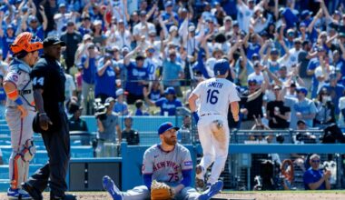 Conforto comes through, Dodgers rally in 8th for 6-5 victory abetted by Mets fielding mishap