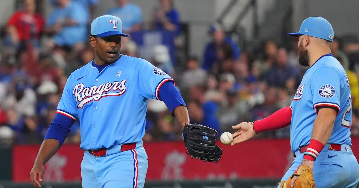 Texas rookie Kumar Rocker keeps scoreless start intact with help from pickle juice – WSB-TV Channel 2