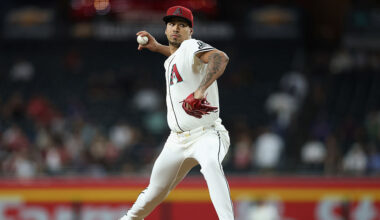 Relief pitcher Justin Martinez #63 of the Arizona Diamondbacks pitches against the Seattle Mariners...