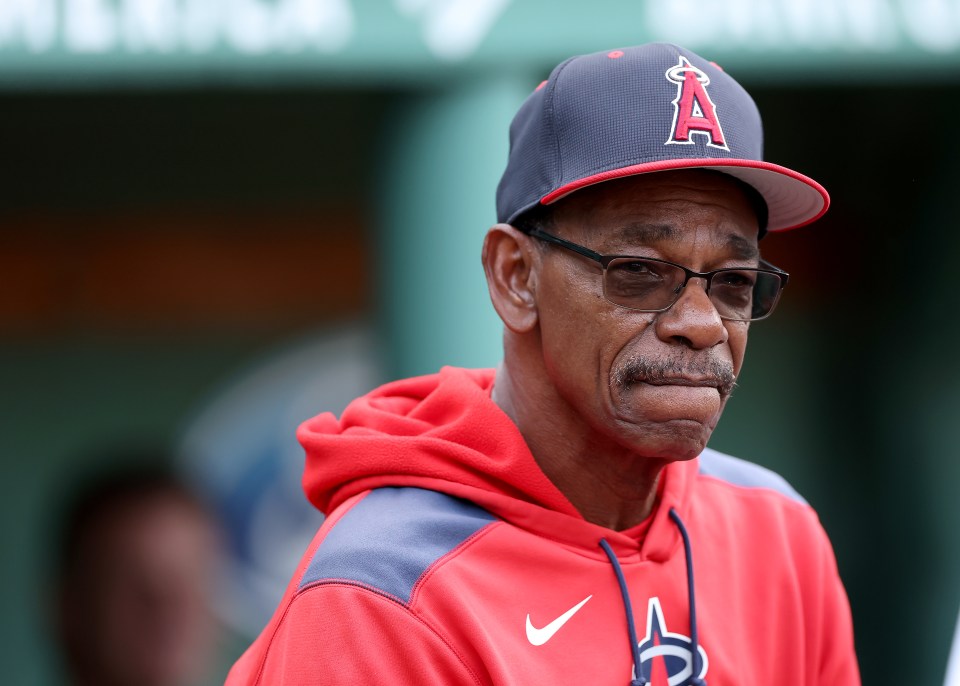 Ron Washington, manager of the Los Angeles Angels, in the dugout.