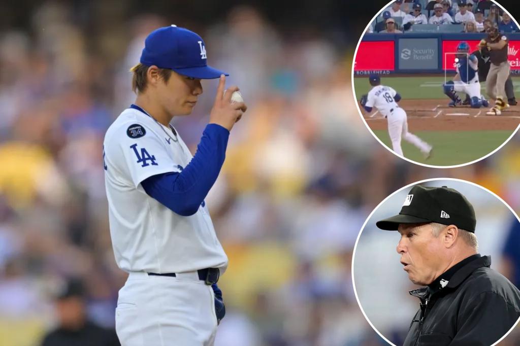 Dodgers' Yoshinobu Yamamoto misses out on immaculate inning after missed call