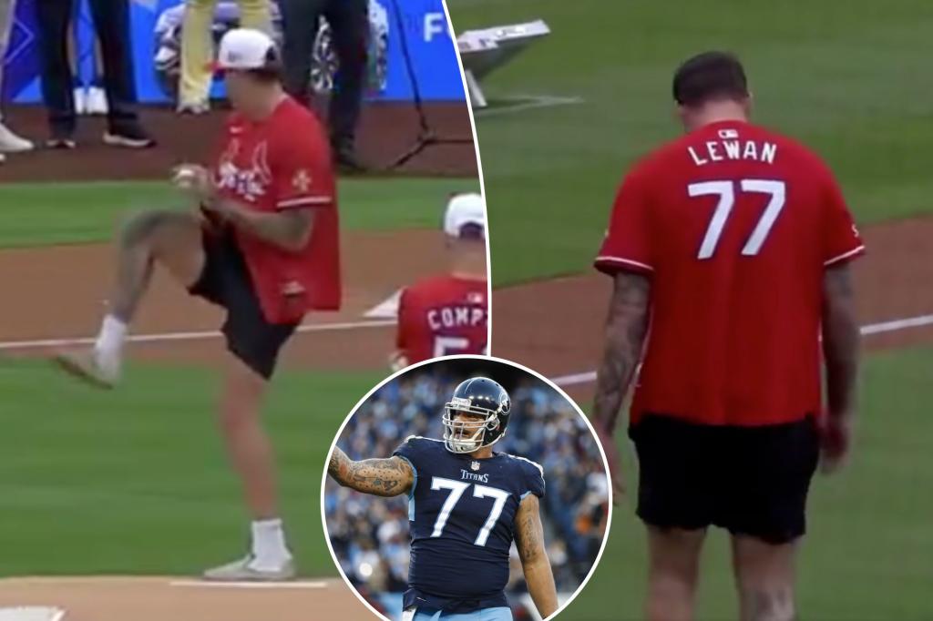Former NFLer Taylor Lewan's first pitch at Cardinals game was an utter disaster: 'Worst day'