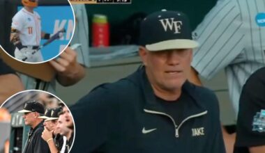 Wake Forest coach's viral ESPN moment creates CWS controversy