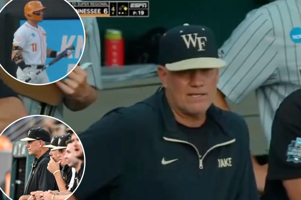 Wake Forest coach's viral ESPN moment creates CWS controversy
