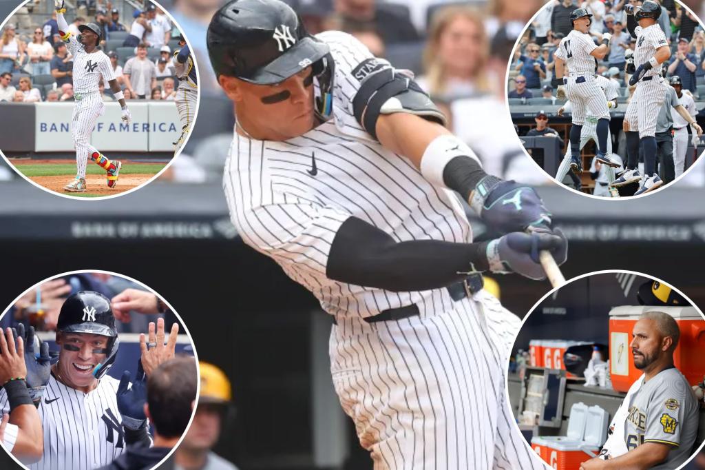 Yankees set franchise record with nine home runs in historic pummeling of Brewers
