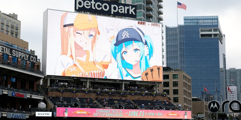 Goddess of Victory: Nikke takes to the diamond at Padres Vs Dodgers game