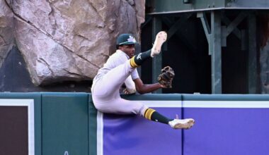 Athletics' Denzel Clarke robs home run with remarkable catch