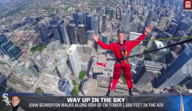 White Sox broadcaster does CN Tower EdgeWalk after dare
