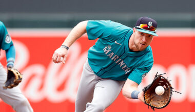 Seattle Mariners Luke Raley 1B first base...