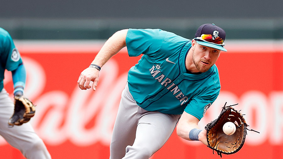 Seattle Mariners Luke Raley 1B first base...