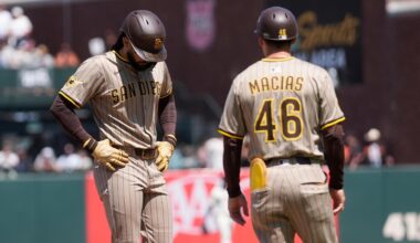 Ray strikes out 9 and becomes NL's first 8-game winner as Giants beat Padres 3-2