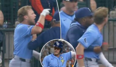 Rays’ Taylor Walls fumes at umpire after being ejected: video