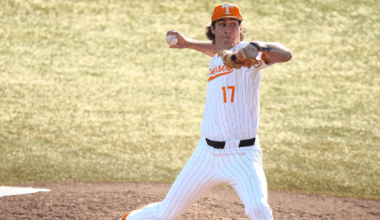 Tennessee pitcher Liam Doyle. Credit: UT Athletics