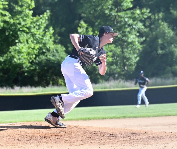 Southside's Shane Fillman bats during a game against the Quakertown Blazers on Tuesday, June 24,2025, during an East Coast Collegiate Baseball League game at Southside Little League field in Bethlehem. (Amy Shortell/The Morning Call)