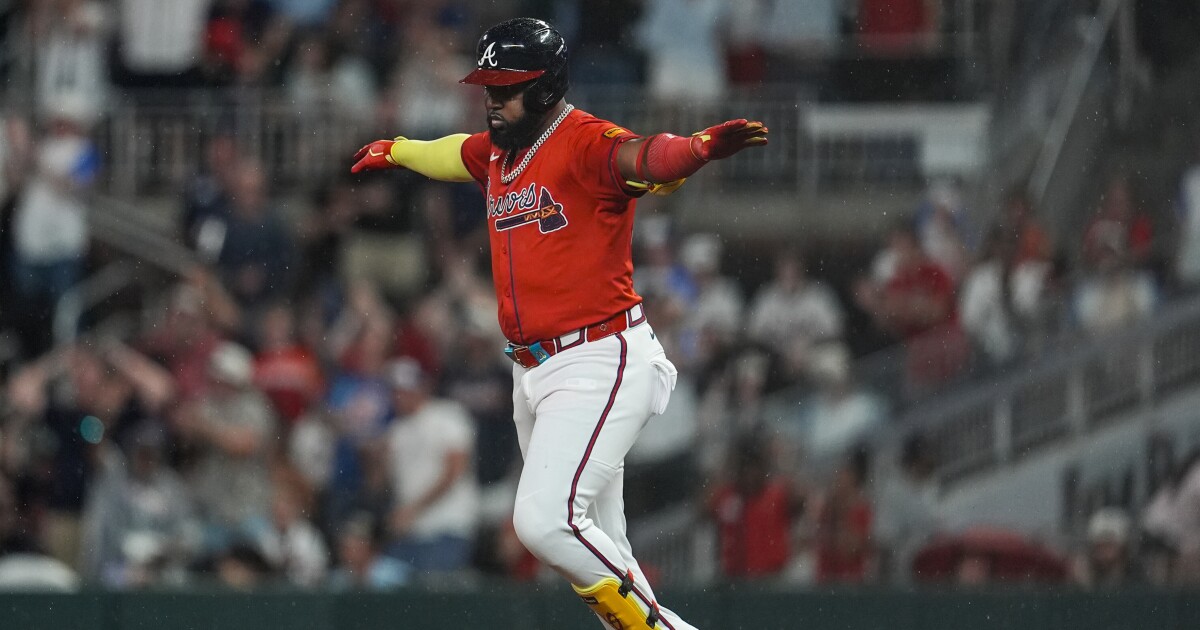 Ozuna, Harris hit 3-run homers to power Braves to 12-4 comeback win over Rockies