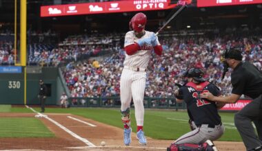 Phillies slugger Bryce Harper remains day-to-day with bruised right elbow