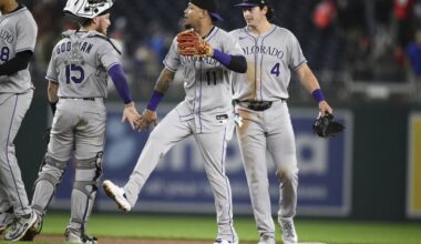 Goodman and Moniak homer in the 9th to give the Rockies a 6-4 victory over the Nationals