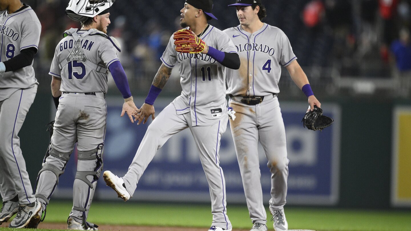 Goodman and Moniak homer in the 9th to give the Rockies a 6-4 victory over the Nationals