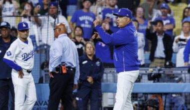 Benches clear and Dave Roberts is ejected in Dodgers' loss to Padres