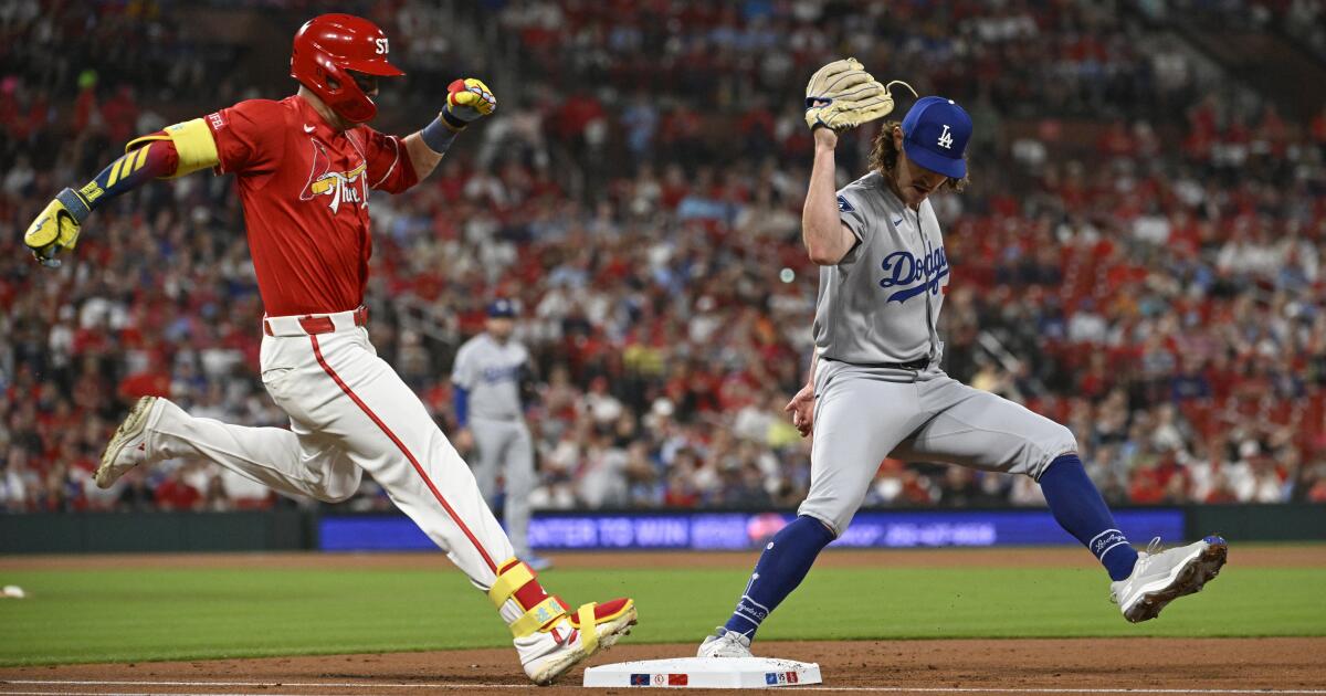 Dodgers unable to capitalize on chances in shutout loss to Cardinals