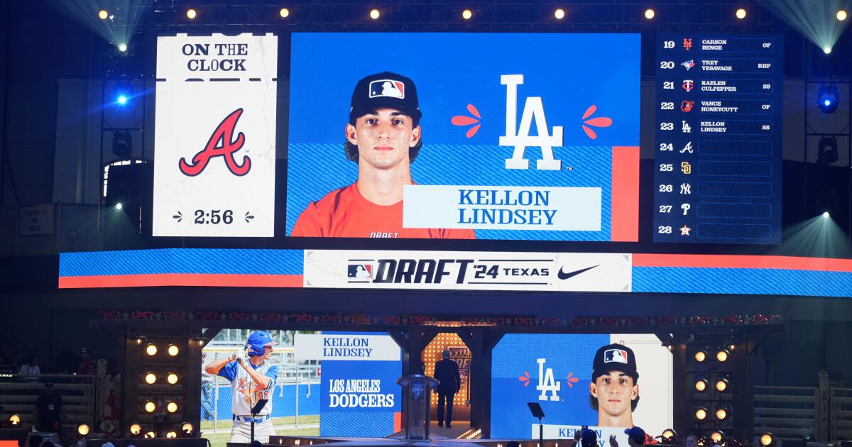 Kellon Lindsey selected No. 23 overall by Dodgers in MLB draft