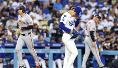 Yoshinobu Yamamoto struggles as Dodgers fall into tie with Giants