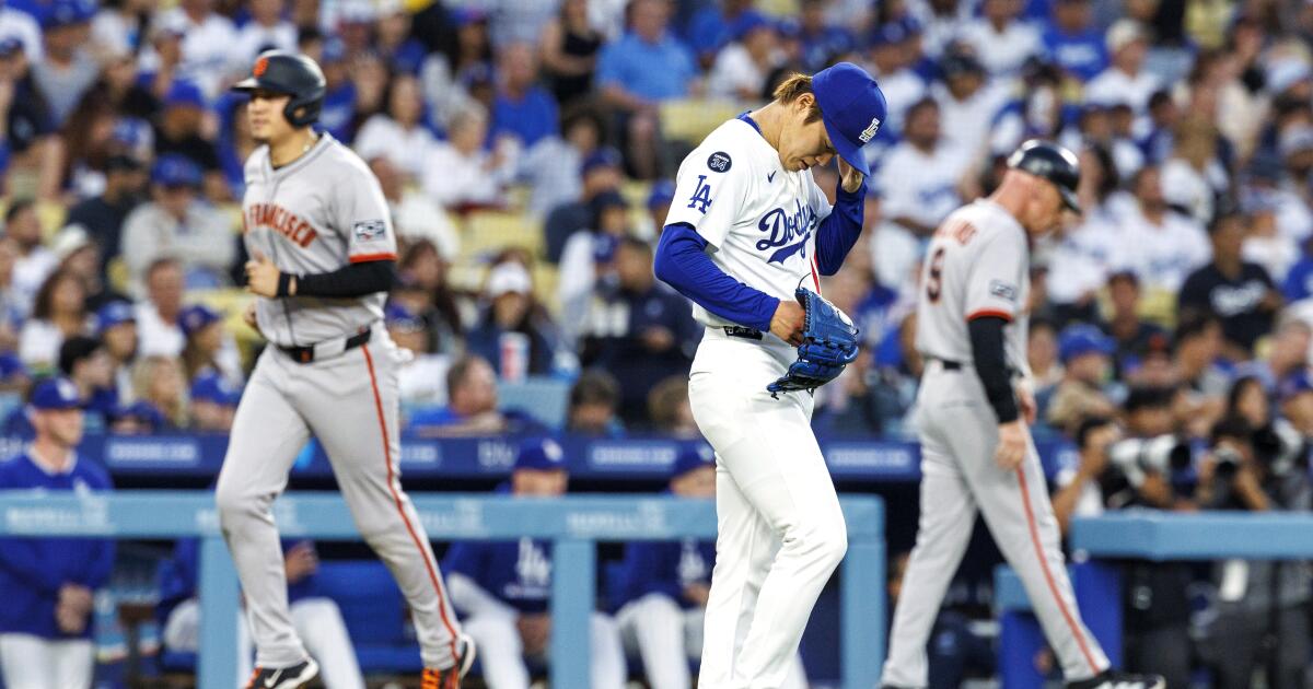 Yoshinobu Yamamoto struggles as Dodgers fall into tie with Giants