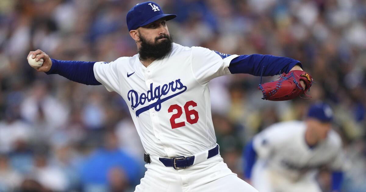 Dodgers place starting pitcher Tony Gonsolin on injured list