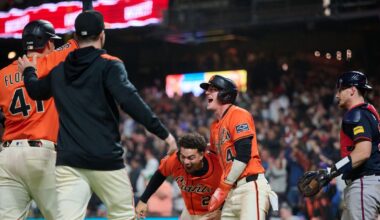 MLB scores: Wild pitches help Giants walk off against Braves
