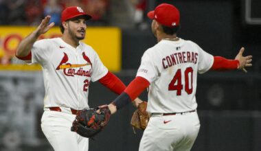 The Cardinals have hit 7 home runs vs the Cubs in the first two games of the 2025 season series