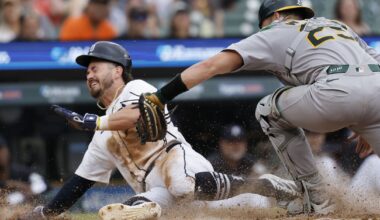 Athletics drop finale, 8-0 to Tigers