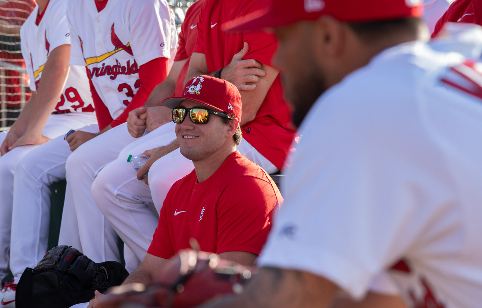 Springfield Cardinals' Nick Raquet has traded the cubicle for the pitcher's mound