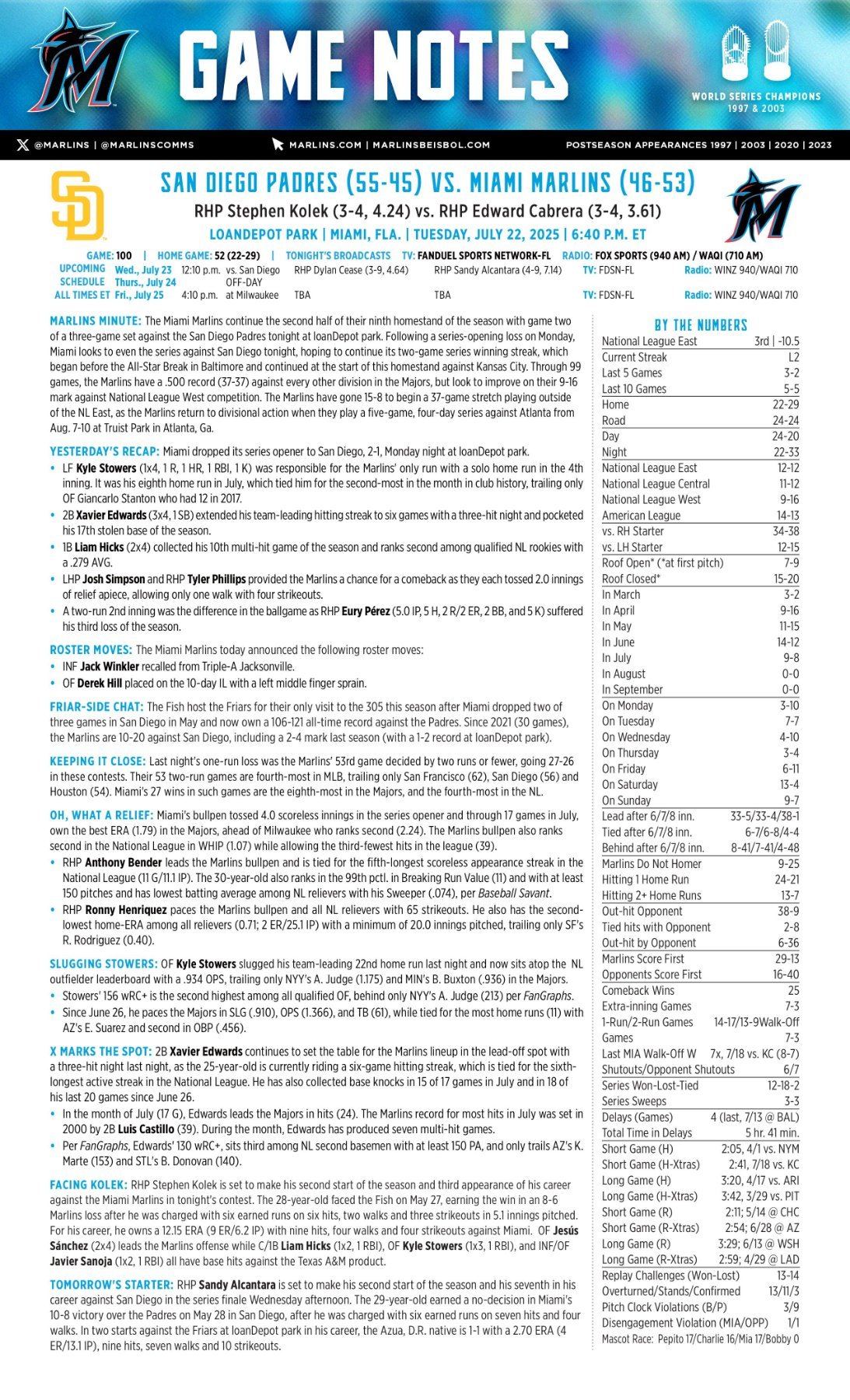 07.22 vs. SD - Marlins Game Notes-images-0.jpg