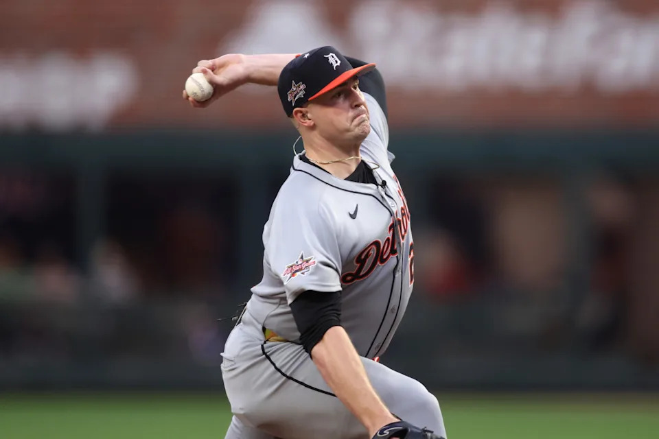 American League pitcher Tarik Skubal (29) of the Detroit Tigers.Brett Davis-Imagn Images