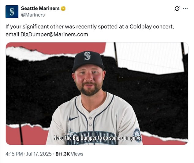 Baseball's All-Star break couldn't stop the Seattle Mariners social media team from picking up a 'W' on Thursday night, thanks in large part to Cal Raleigh's nickname: Big Dumper