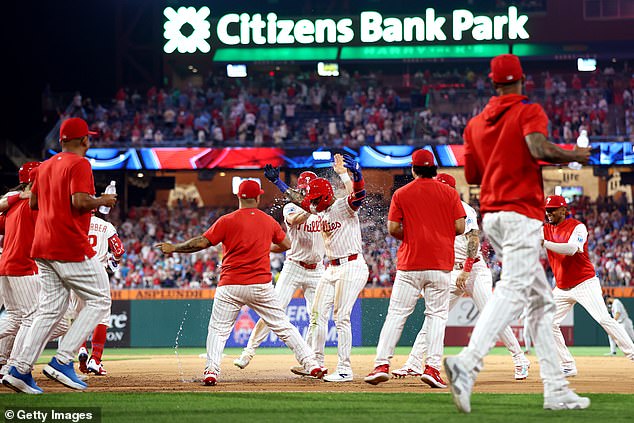 The Philadelphia Phillies beat Boston Red Sox thanls to a catcher's interference on Monday