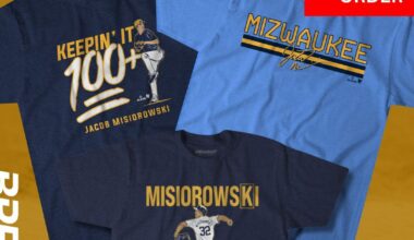 Flash sale from Breaking T on Brewers merchandise, including new Misiorowski items!