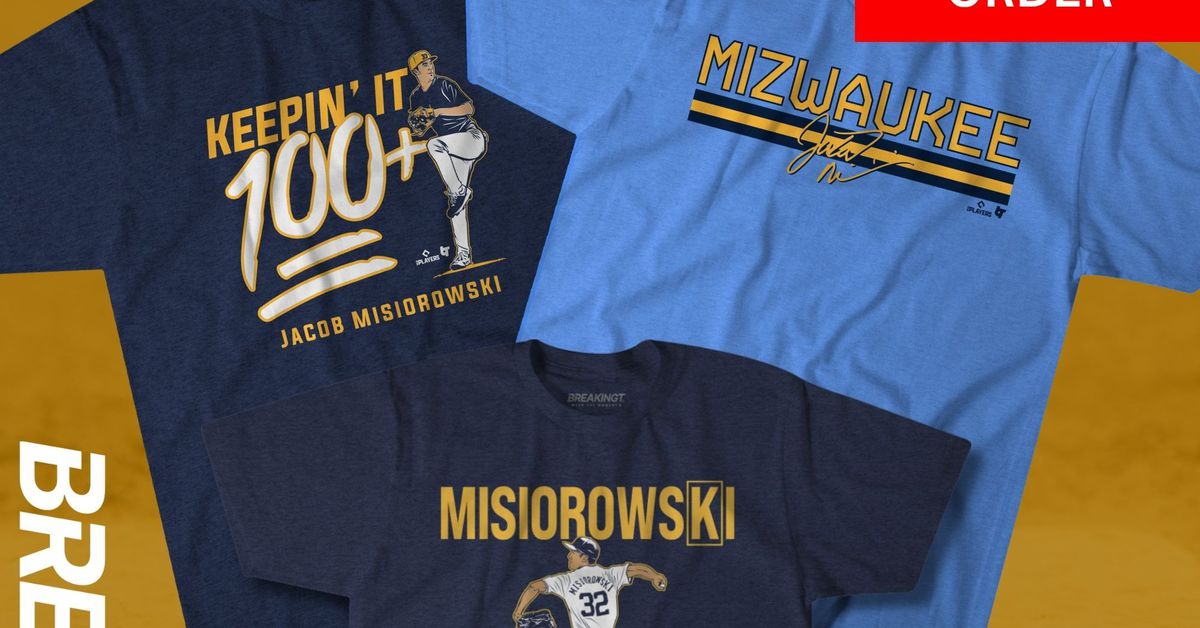 Flash sale from Breaking T on Brewers merchandise, including new Misiorowski items!