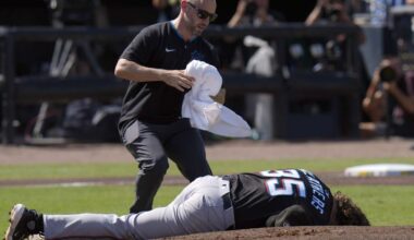 Marlins starter Ryan Weathers pitches 3 innings after getting hit in the head by catcher's throw