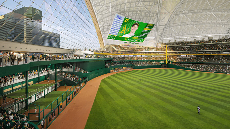 BIG and HNTB Reveal New Renderings for the Athletics' Upcoming Ballpark in Las Vegas - Image 4 of 9