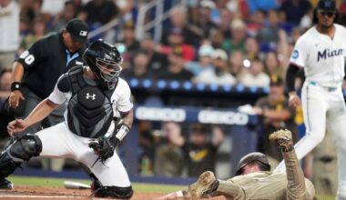 Merrill, Maldonado deliver RBI hits in the 2nd inning as Padres hold on to beat Marlins 2-1