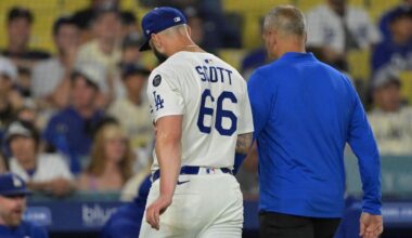 Dodgers' reliever Tanner Scott exits game with arm pain, MRI scheduled