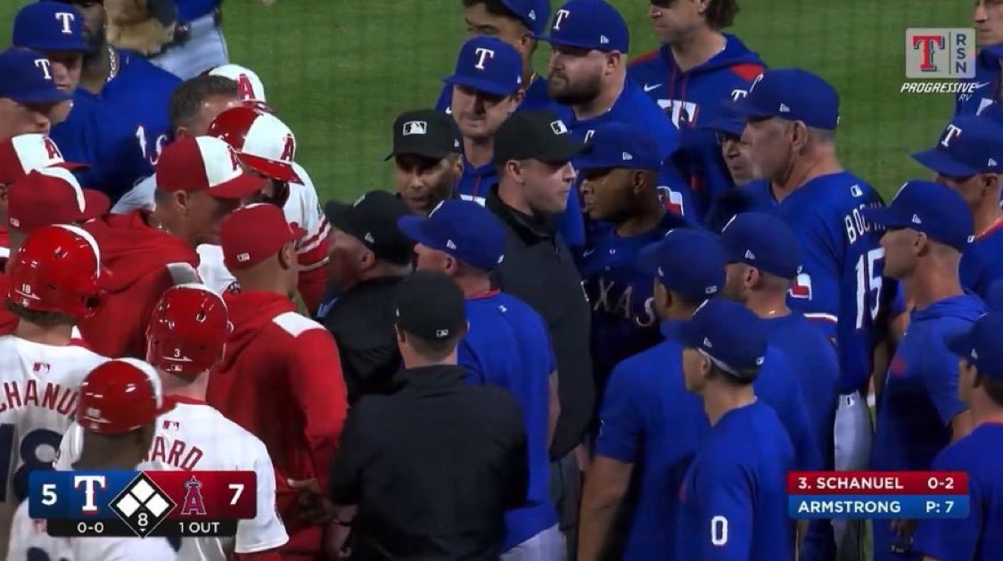 'The boys loved it' - Mike Trout speaks out after being hit by pitch and Rangers-Angels benches clearing