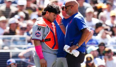 Mets' Francisco Alvarez avoids worst after being struck in mask by foul tip
