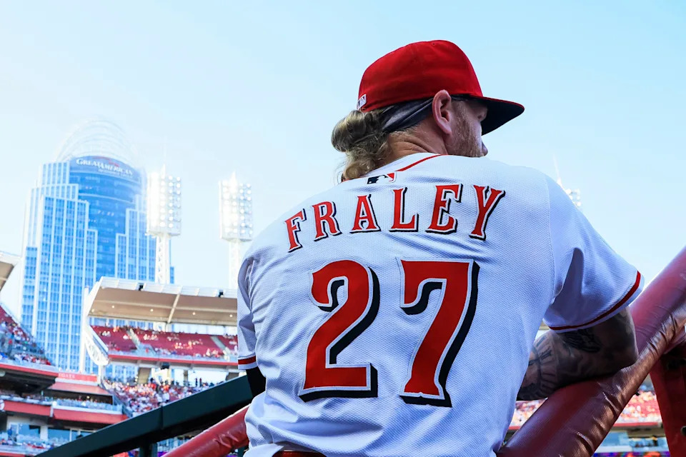 Jake Fraley has begun swinging a bat after it was determined to not pursue a surgical option on his ailing shoulder.