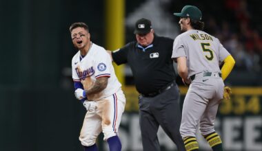 A night of firsts ends in victory for Texas Rangers over Athletics