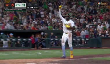 Denzel Clarke demolishes 471-foot homer to pad Athletics’ lead – NBC Sports Bay Area & California