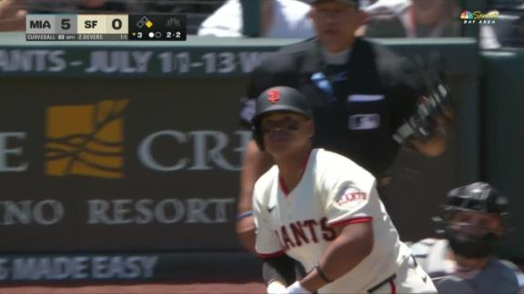 Stowers, Ramírez go deep as Marlins top Giants 12-5 to complete series sweep